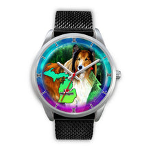 Load image into Gallery viewer, Amazing Rough Collie Dog Art Michigan Christmas Special Wrist Watch-Free Shipping