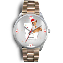 Load image into Gallery viewer, Basenji Dog Georgia Christmas Special Wrist Watch-Free Shipping