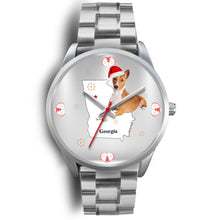 Load image into Gallery viewer, Basenji Dog Georgia Christmas Special Wrist Watch-Free Shipping