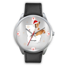 Load image into Gallery viewer, Basenji Dog Georgia Christmas Special Wrist Watch-Free Shipping