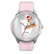 Load image into Gallery viewer, Basenji Dog Georgia Christmas Special Wrist Watch-Free Shipping