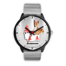 Load image into Gallery viewer, Basenji Dog Washington Christmas Special Wrist Watch-Free Shipping