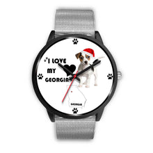 Load image into Gallery viewer, Amazing Jack Russell Terrier Georgia Christmas Special Wrist Watch-Free Shipping
