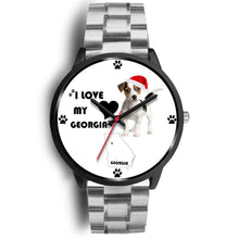 Load image into Gallery viewer, Amazing Jack Russell Terrier Georgia Christmas Special Wrist Watch-Free Shipping