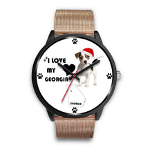 Load image into Gallery viewer, Amazing Jack Russell Terrier Georgia Christmas Special Wrist Watch-Free Shipping