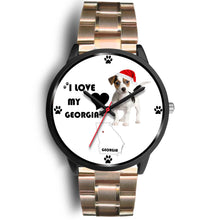 Load image into Gallery viewer, Amazing Jack Russell Terrier Georgia Christmas Special Wrist Watch-Free Shipping