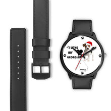Load image into Gallery viewer, Amazing Jack Russell Terrier Georgia Christmas Special Wrist Watch-Free Shipping