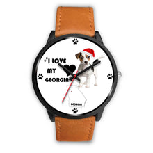 Load image into Gallery viewer, Amazing Jack Russell Terrier Georgia Christmas Special Wrist Watch-Free Shipping