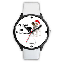 Load image into Gallery viewer, Amazing Jack Russell Terrier Georgia Christmas Special Wrist Watch-Free Shipping