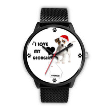 Load image into Gallery viewer, Amazing Jack Russell Terrier Georgia Christmas Special Wrist Watch-Free Shipping