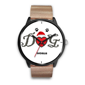 "Dog Georgia" Print Christmas Special Wrist Watch-Free Shipping