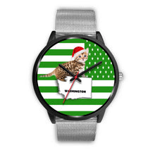 Load image into Gallery viewer, Bengal Cat Washington Christmas Special Wrist Watch-Free Shipping