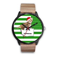 Load image into Gallery viewer, Bengal Cat Washington Christmas Special Wrist Watch-Free Shipping