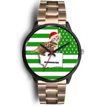 Load image into Gallery viewer, Bengal Cat Washington Christmas Special Wrist Watch-Free Shipping