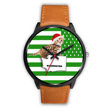 Load image into Gallery viewer, Bengal Cat Washington Christmas Special Wrist Watch-Free Shipping