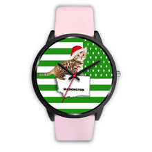 Load image into Gallery viewer, Bengal Cat Washington Christmas Special Wrist Watch-Free Shipping