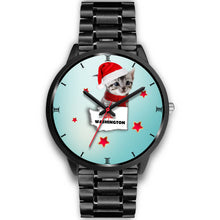 Load image into Gallery viewer, American Shorthair Cat Washington Christmas Special Wrist Watch-Free Shipping
