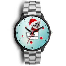 Load image into Gallery viewer, American Shorthair Cat Washington Christmas Special Wrist Watch-Free Shipping