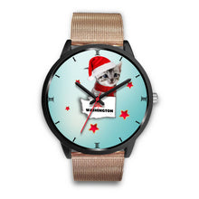 Load image into Gallery viewer, American Shorthair Cat Washington Christmas Special Wrist Watch-Free Shipping