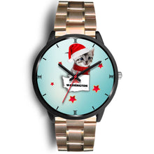 Load image into Gallery viewer, American Shorthair Cat Washington Christmas Special Wrist Watch-Free Shipping