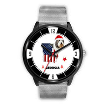 Load image into Gallery viewer, Bearded Collie Georgia Christmas Special Wrist Watch-Free Shipping