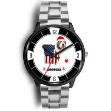 Load image into Gallery viewer, Bearded Collie Georgia Christmas Special Wrist Watch-Free Shipping