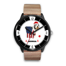 Load image into Gallery viewer, Bearded Collie Georgia Christmas Special Wrist Watch-Free Shipping