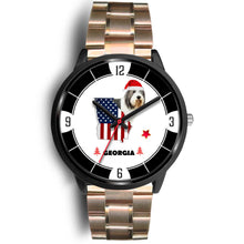 Load image into Gallery viewer, Bearded Collie Georgia Christmas Special Wrist Watch-Free Shipping