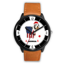 Load image into Gallery viewer, Bearded Collie Georgia Christmas Special Wrist Watch-Free Shipping