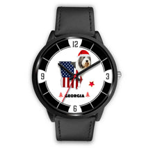 Load image into Gallery viewer, Bearded Collie Georgia Christmas Special Wrist Watch-Free Shipping