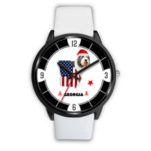 Load image into Gallery viewer, Bearded Collie Georgia Christmas Special Wrist Watch-Free Shipping