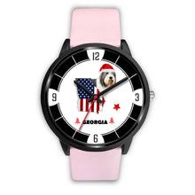 Load image into Gallery viewer, Bearded Collie Georgia Christmas Special Wrist Watch-Free Shipping