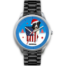 Load image into Gallery viewer, Border Collie Georgia Christmas Special Wrist Watch-Free Shipping