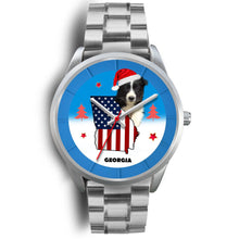Load image into Gallery viewer, Border Collie Georgia Christmas Special Wrist Watch-Free Shipping