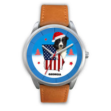 Load image into Gallery viewer, Border Collie Georgia Christmas Special Wrist Watch-Free Shipping