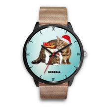 Load image into Gallery viewer, Bengal Cat Georgia Christmas Special Wrist Watch-Free Shipping
