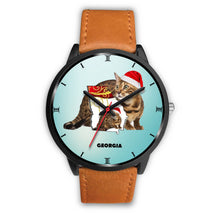 Load image into Gallery viewer, Bengal Cat Georgia Christmas Special Wrist Watch-Free Shipping