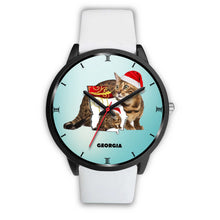 Load image into Gallery viewer, Bengal Cat Georgia Christmas Special Wrist Watch-Free Shipping