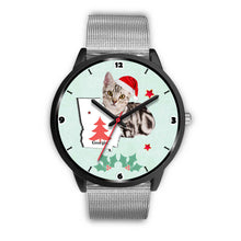 Load image into Gallery viewer, American Shorthair Cat Georgia Christmas Special Wrist Watch-Free Shipping