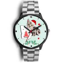 Load image into Gallery viewer, American Shorthair Cat Georgia Christmas Special Wrist Watch-Free Shipping