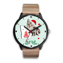 Load image into Gallery viewer, American Shorthair Cat Georgia Christmas Special Wrist Watch-Free Shipping