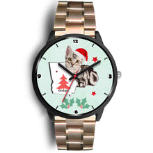 Load image into Gallery viewer, American Shorthair Cat Georgia Christmas Special Wrist Watch-Free Shipping