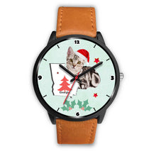 Load image into Gallery viewer, American Shorthair Cat Georgia Christmas Special Wrist Watch-Free Shipping