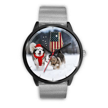 Load image into Gallery viewer, Alaskan Malamute Dog Alabama Christmas Special Wrist Watch-Free Shipping