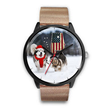 Load image into Gallery viewer, Alaskan Malamute Dog Alabama Christmas Special Wrist Watch-Free Shipping