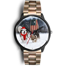Load image into Gallery viewer, Alaskan Malamute Dog Alabama Christmas Special Wrist Watch-Free Shipping