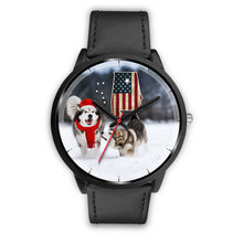 Load image into Gallery viewer, Alaskan Malamute Dog Alabama Christmas Special Wrist Watch-Free Shipping