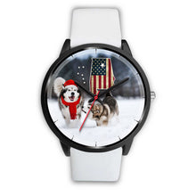 Load image into Gallery viewer, Alaskan Malamute Dog Alabama Christmas Special Wrist Watch-Free Shipping