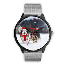 Load image into Gallery viewer, Alaskan Malmute Arizona Christmas Special Wrist Watch-Free Shipping