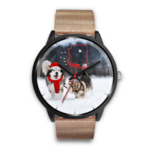 Load image into Gallery viewer, Alaskan Malmute Arizona Christmas Special Wrist Watch-Free Shipping